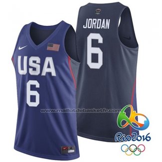 Maillot USA 2016 DeAndre Jordan #6 Bleu