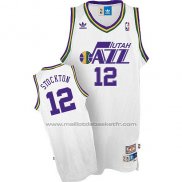Maillot Utah Jazz John Stockton #12 Retro Blanc