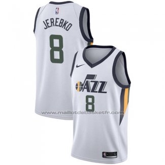 Maillot Utah Jazz Jonas Jerebko #8 Association 2017-18 Blanc