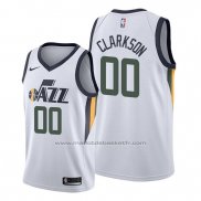 Maillot Utah Jazz Jordan Clarkson #00 Association Edition Blanc