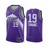 Maillot Utah Jazz Luka Samanic #19 Ville 2023-24 Volet