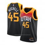Maillot Utah Jazz Onovan Mitchell #45 Ville 2020-21 Noir