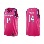 Maillot Washington Wizards Isaiah Todd #14 Ville 2022-23 Rosa