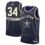 Maillot All Star 2024 Milwaukee Bucks Giannis Antetokounmpo #34 Bleu