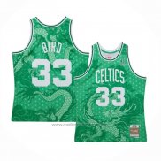 Maillot Boston Celtics Larry Bird #33 Asian Heritage Throwback 1985-86 Vert
