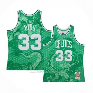 Maillot Boston Celtics Larry Bird #33 Asian Heritage Throwback 1985-86 Vert