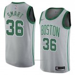 Maillot Boston Celtics Marcus Smart #36 Ville 2018 Gris
