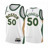 Maillot Boston Celtics Sviatoslav Mykhailiuk #50 Ville 2023-24 Blanc