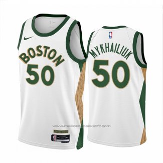 Maillot Boston Celtics Sviatoslav Mykhailiuk #50 Ville 2023-24 Blanc