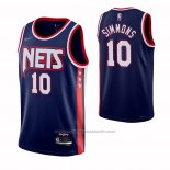 Maillot Brooklyn Nets Ben Simmons #10 Ville 2021-22 Bleu