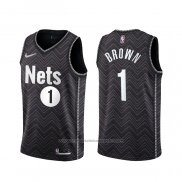 Maillot Brooklyn Nets Bruce Brown #1 Earned 2020-21 Noir