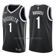 Maillot Brooklyn Nets D'angelo Russell #1 Icon 2017-18 Noir