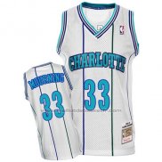 Maillot Charlotte Hornets Alonzo Mourning #33 Retro Blanc