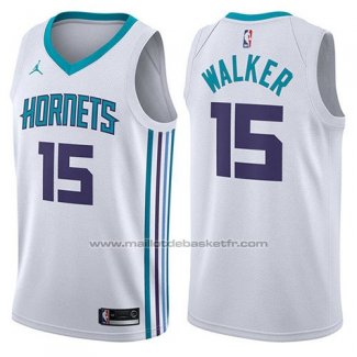 Maillot Charlotte Hornets Kemba Walker #15 Association 2017-18 Blanc