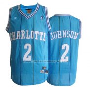 Maillot Charlotte Hornets Larry Johnson #2 Retro Bleu