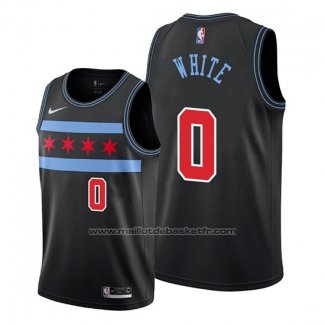 Maillot Chicago Bulls Coby White #0 Ville 2018-19 Noir