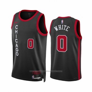 Maillot Chicago Bulls Coby White #0 Ville 2023-24 Noir