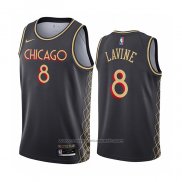 Maillot Chicago Bulls Zach Lavine #8 Ville 2020-21 Gris