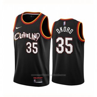 Maillot Cleveland Cavaliers Isaac Okoro #35 Ville 2020-21 Noir