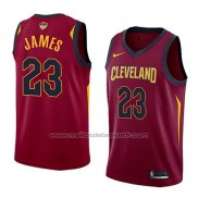 Maillot Cleveland Cavaliers Lebron James #23 Icon 2017-18 Finals Bound Rouge