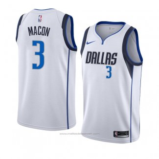 Maillot Dallas Mavericks Daryl Macon #3 Association 2018-19 Blanc