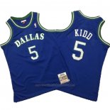 Maillot Dallas Mavericks Jason Kidd #5 Mitchell & Ness Hardwood Classics Bleu