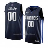 Maillot Dallas Mavericks Personnalise Statement 2019-20 Bleu