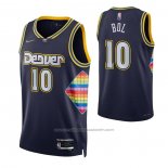 Maillot Denver Nuggets Bol Bol #10 Ville 2021-22 Bleu