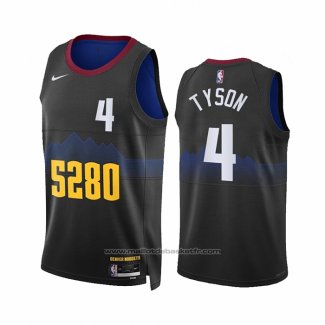 Maillot Denver Nuggets Hunter Tyson #4 Ville 2023-24 Noir