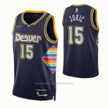 Maillot Denver Nuggets Nikola Jokic #15 Ville 2021-22 Bleu