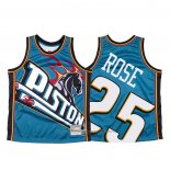 Maillot Detroit Pistons Derrick Rose #25 Mitchell & Ness Big Face Bleu