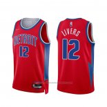 Maillot Detroit Pistons Isaiah Livers #12 Ville 2021-22 Rouge