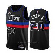 Maillot Detroit Pistons Kevin Knox II #20 Statement 2022-23 Noir