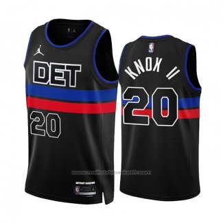 Maillot Detroit Pistons Kevin Knox II #20 Statement 2022-23 Noir