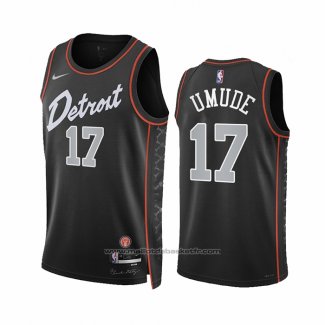 Maillot Detroit Pistons Stanley Umude #17 Ville 2023-24 Noir