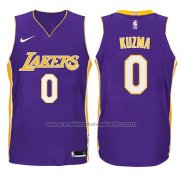 Maillot Enfant Los Angeles Lakers Kyle Kuzma #0 Statement 2017-18 Volet
