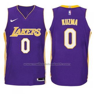 Maillot Enfant Los Angeles Lakers Kyle Kuzma #0 Statement 2017-18 Volet