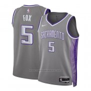 Maillot Enfant Sacramento Kings De'aaron Fox #5 Ville 2022-23 Gris