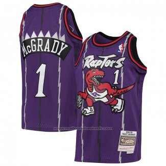 Maillot Enfant Toronto Raptors Tracy McGrady #1 Mitchell & Ness 1998-99 Volet