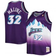 Maillot Enfant Utah Jazz Karl Malone #32 Mitchell & Ness 1996-97 Volet