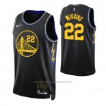 Maillot Golden State Warriors Andrew Wiggins #22 Ville 2021-22 Noir