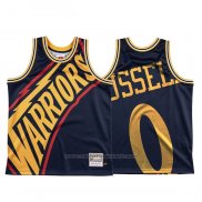 Maillot Golden State Warriors D'angelo Russell #0 Mitchell & Ness Big Face Bleu