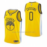 Maillot Golden State Warriors Demarcus Cousins #0 Earned 2018-19 Jaune