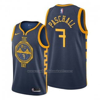 Maillot Golden State Warriors Eric Paschall #7 Ville 2019-20 Bleu