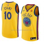 Maillot Golden State Warriors Jacob Evans III #10 Ville 2017-18 Or