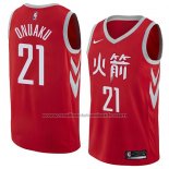 Maillot Houston Rockets Chinanu Onuaku #21 Ville 2018 Rouge