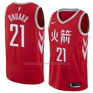 Maillot Houston Rockets Chinanu Onuaku #21 Ville 2018 Rouge