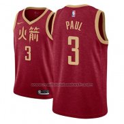 Maillot Houston Rockets Chris Paul #3 Ville 2018-19 Rouge