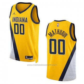 Maillot Indiana Pacers Bennedict Mathurin #00 Statement 2022-23 Jaune