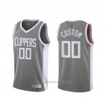 Maillot Los Angeles Clippers Personnalise Earned 2020-21 Gris